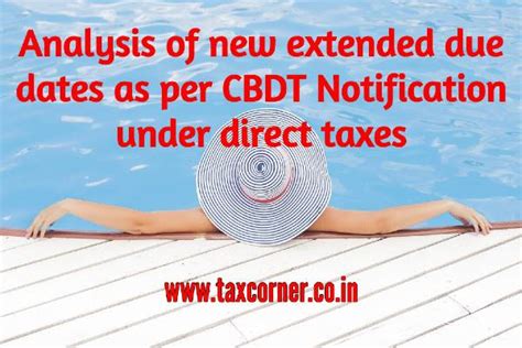 Analysis Of New Extended Due Dates As Per Cbdt Notification Under