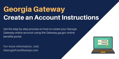 Gateway.ga.gov Create an Account Instructions - Georgia Food Stamps Help