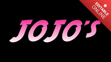 Jojo Font | Text Effect Generator