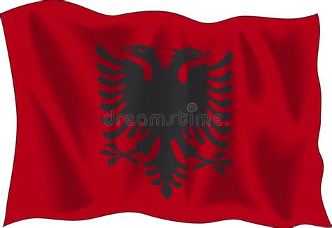 Albanian flag stock vector. Illustration of artwork, drawing - 3365897