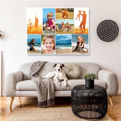 Custom Photo Collage Print Canvas Print Collage Photo Etsy