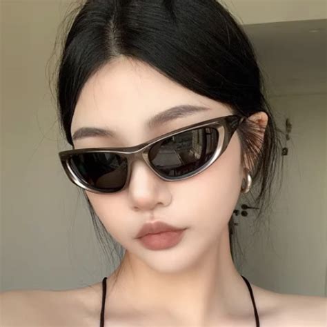 Y2k Sunglasses Women Punk Fashion Geometric Wraparound Sun Glasses Men