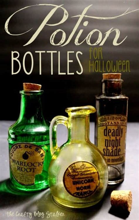 How To Make Potion Bottles For Halloween The Crafty Blog Stalker