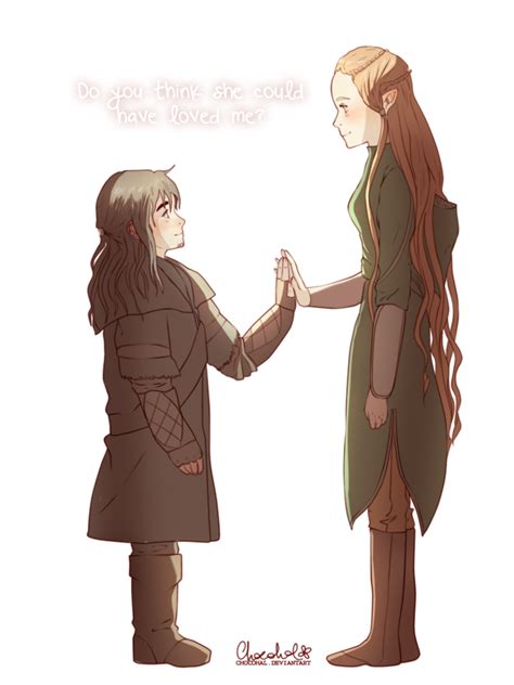 Tauriel And Kili Fanart Kili And Tauriel By Chocohal Fan Art Digital