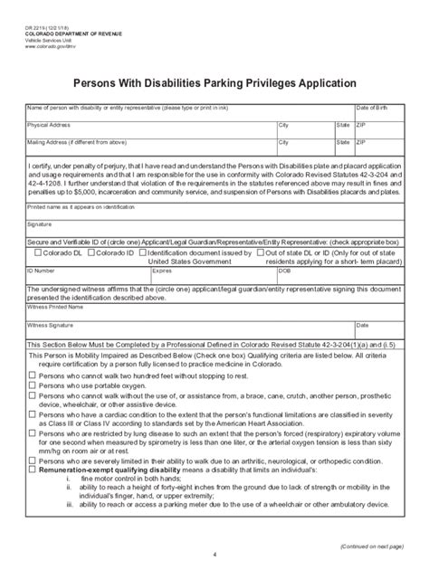 Colorado Handicap Placard Renewal Form Complete With Ease Airslate Signnow