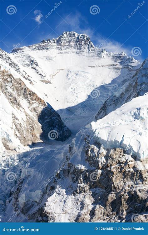 Mount Lhotse from Pumori Base Camp Stock Image - Image of base, nepal ...