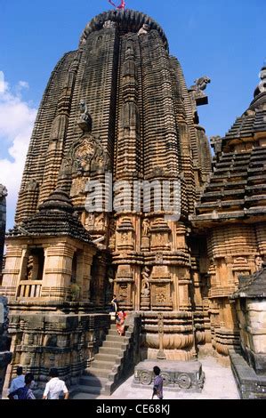 The Hindu Temple Of Lingaraj Mandir Bhubaneswar Orissa India Stock