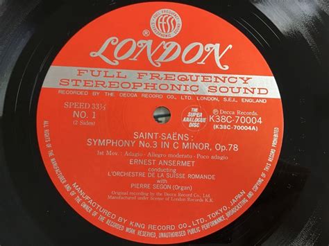 Lp Ernest Ansermet Saint Saens Symphony No In