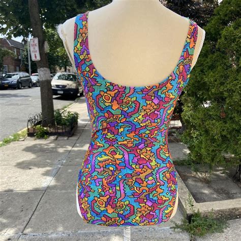 80s Gilda Marx Leotard One Piece Swimsuit Depop