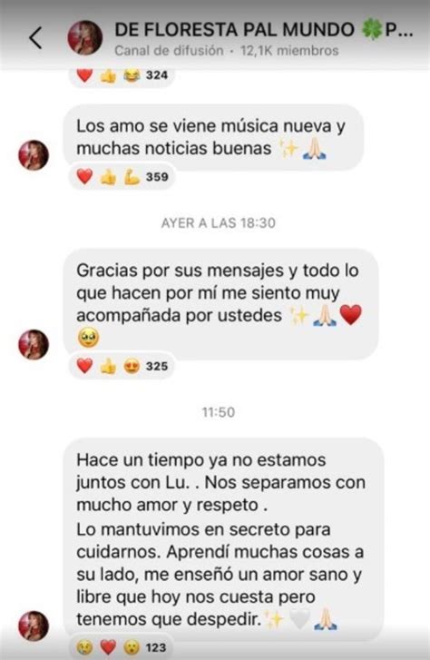 Flor Vigna anunció su separación de Luciano Castro el motivo