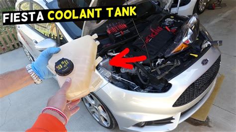 FORD FIESTA OVERFLOW COOLANT TANK RESERVOIR REPLACEMENT REMOVAL MK7 ST