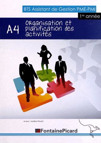 Organisation et planification des activités A4 BTS assistant de