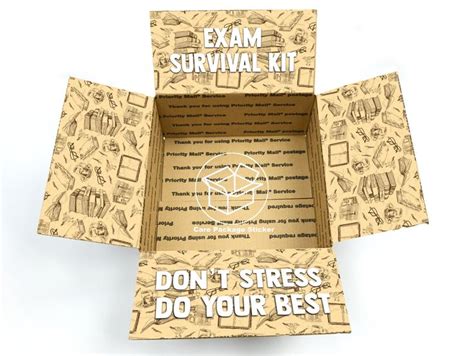 An Exam Survival Kit Is Opened To Reveal The Contents Inside It