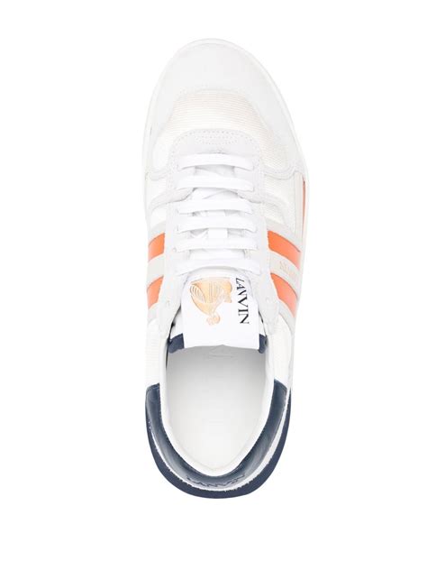 Lanvin Clay Panelled Low Top Sneakers White Farfetch