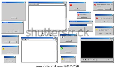 Old User Interface Windows Retro Browser Stock Vector Royalty Free