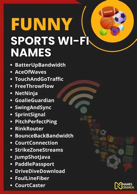 Funny Sports Wifi Names Clever And Unique Names Crunch