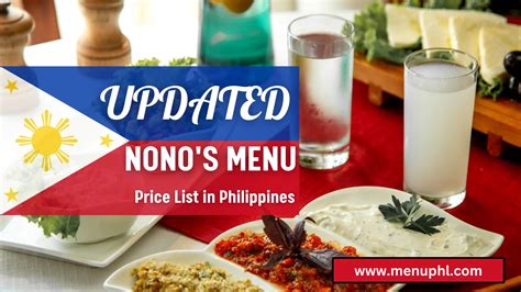 Nono S Menu Philippines And Updated Prices