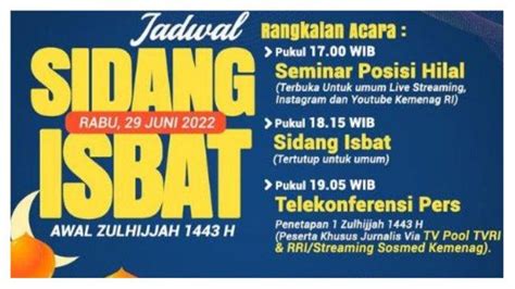 Kemenag Gelar Sidang Isbat Pada Hari Ini Untuk Menentukan Idul Adha