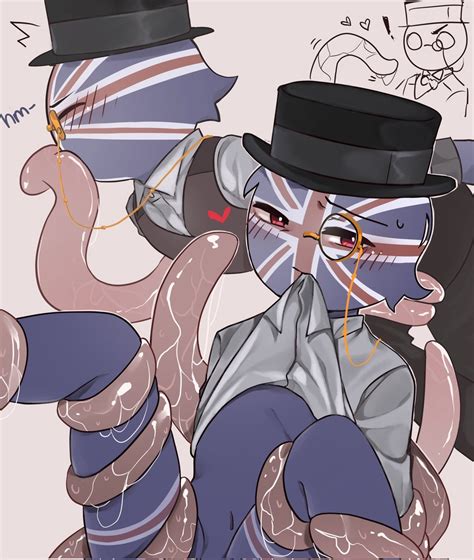 Rule 34 1boy Blue Skin Blush Clothing Countryhumans Dress Shirt Gray Background Hat Heart