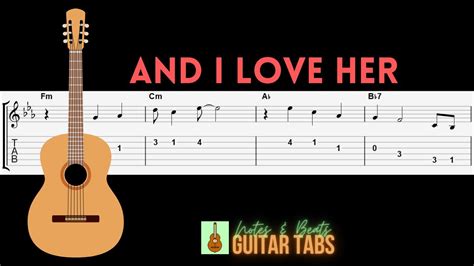 The Beatles And I Love Her Guitar Tab Youtube