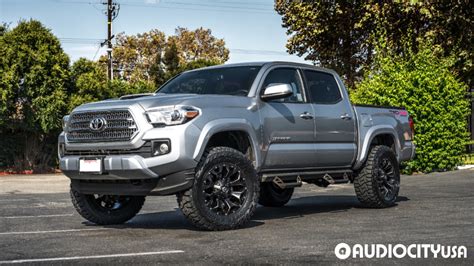 2017 Toyota Tacoma 4WD On 18 Fuel Wheels D546 Assault Black Milled