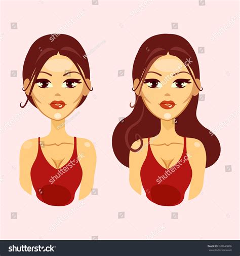 Woman Different Facial Expressions Set Stock Vector Royalty Free