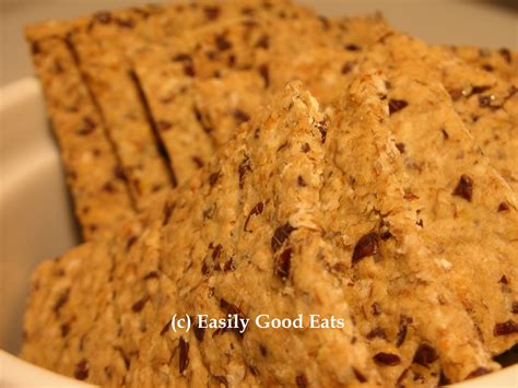 Easily Good Eats Flax Seed Oat Crackers Recipe