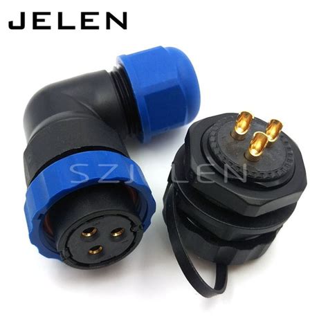 Sd Ta Zm Pin Degree Elbow Waterproof Connector Ip Pin