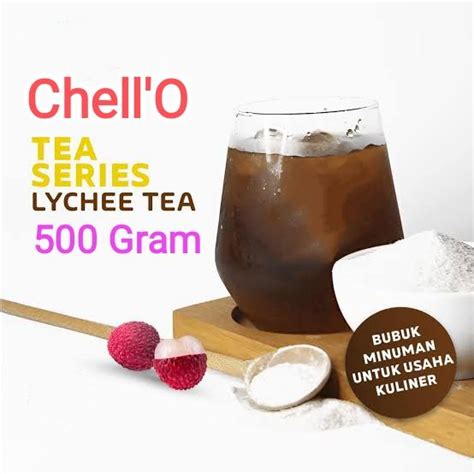 Chello Serbuk Minuman Rasa Leci Tea Premium 500 Gram Bubuk Teh Lychee