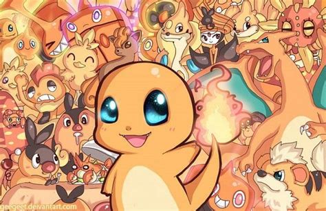 Orange Pokemons Pokemon Fire Pokemon Pokemon Fan