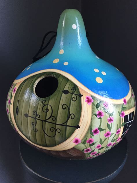 Gourd Birdhouse Gourds Birdhouse Hand Painted Gourds Painted Gourds