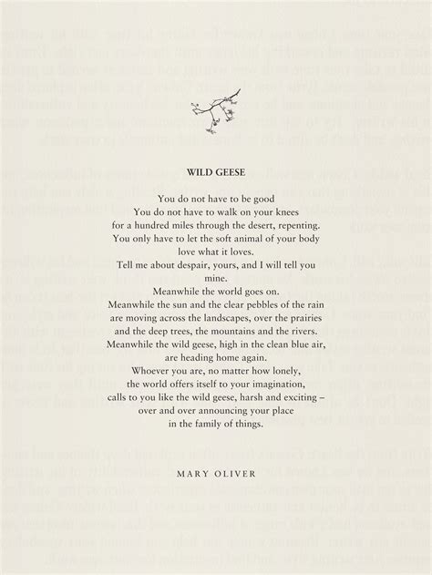 Mary Oliver wild Geese, Poem Prints, Book Quotes, Gift for Writers ...