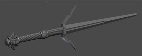 Grandmaster Witcher Wolven Silver Sword 3d Printable Model File Etsy