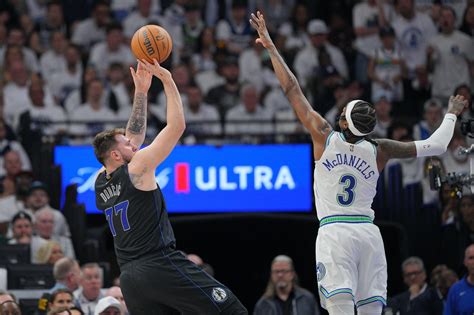 Nba Luka Doncic Hits Game Winning Trey To Put Mavs Up 2 0 On Wolves