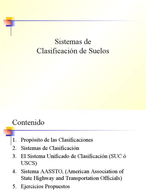 Sistemas De Clasificación De Suelos Uscs Y Aashto Pdf Geomorfología