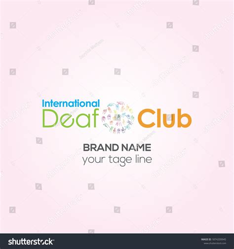 deaf club vector logo design deaf stock vector royalty