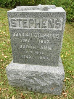 Obadiah Stephens M Morial Find A Grave