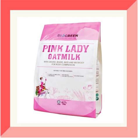 BIOGREEN Pink Lady Oatmilk Sachet Pack HALAL 11 Sachets X 30g Exp 10