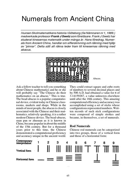 Chinese Numeral System Pdf Decimal Encodings