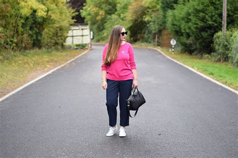 Fuchsia And Navy Outfit Jacquardflower