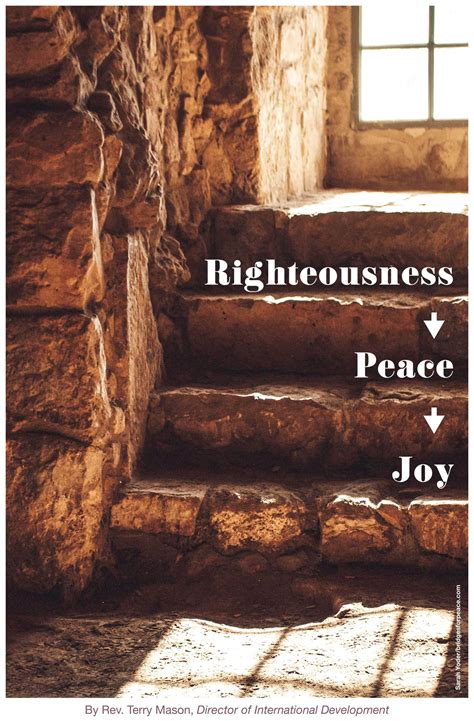 Righteousness → Peace → Joy Bridges For Peacebridges For Peace