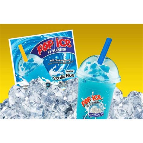 Jual Pop Ice Vanilla Blue Milk Shake Powderpop Ice Rasa Susu Vanilla