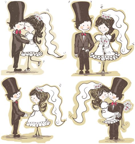 Wedding Cartoon Bride And Groom Vector Vector Graphics Blog