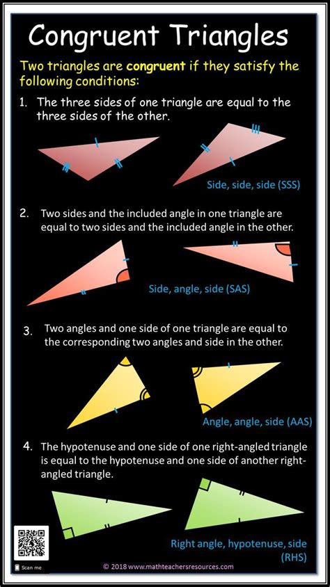 Congruent Triangles Math Side And Angle Rules For Congruent Triangles