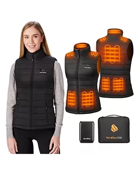 Sevdiea Heated Vest for with Battery Pack Included 7.4V 14000mAh Warming Electric Heating ...