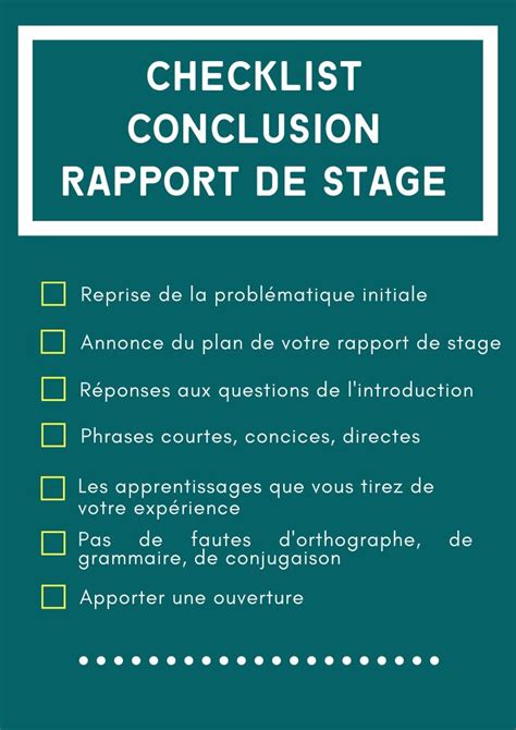 Les Cl S D Une Bonne Conclusion De Rapport De Stage Canva