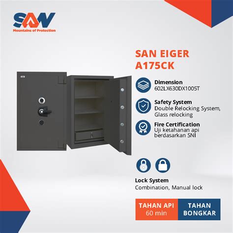 Jual Brankas Tahan Bongkar Tahan Api Fire Resistant San Eiger A Ck