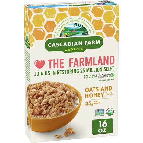 Cascadian Farm Organic Granola Oats And Honey Cereal Oz Walmart