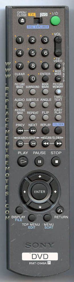 Buy Sony Rmt D A Rmtd A Dvd Player Dvd Remote Control