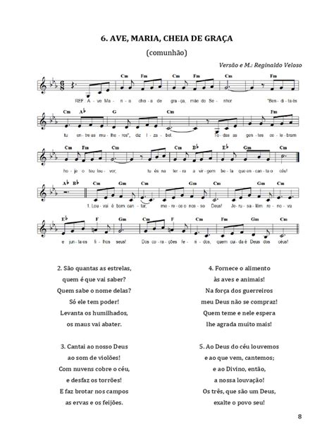 Maria Cheia De Graça E Consolo Letra - Louvor a Deus: Letra de Música Religiosa | PDF